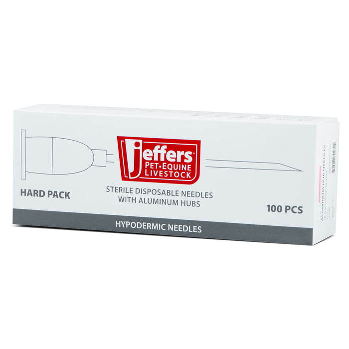 Jeffers Aluminum Hub Needles, Box of 100