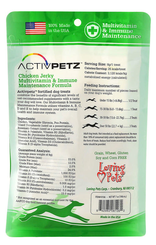 ActivPetz Multivitamin & Immune Maintenance Jerky Treats - ZO3V - Chicken - 4