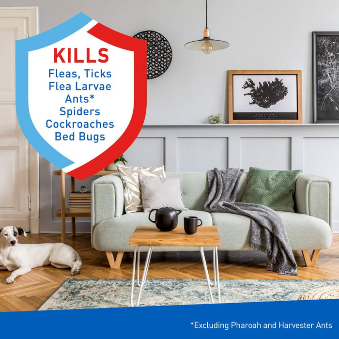 ADAMS Flea & Tick Carpet & Home Aerosol Spray, 7 - Month Flea Protection, Treats Up to 2K Sq Ft, 16 oz - FAAAK - 16 oz - 1 - 5