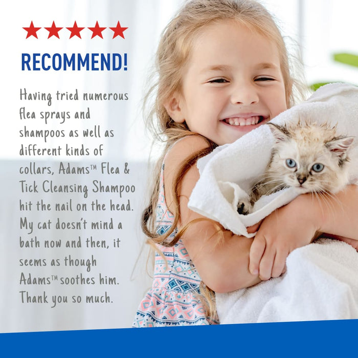 ADAMS Flea & Tick Cleansing Shampoo For Cats, 12 oz - FAAA8 - 12 oz - 1 - 5