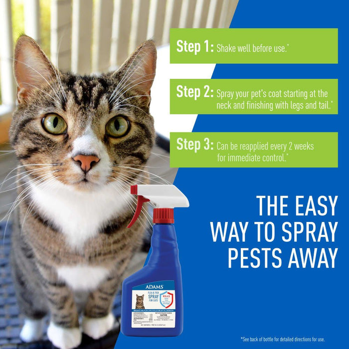 ADAMS Flea & Tick Spray For Cats, 16 oz - FAAAA - 16 oz - 1 - 3