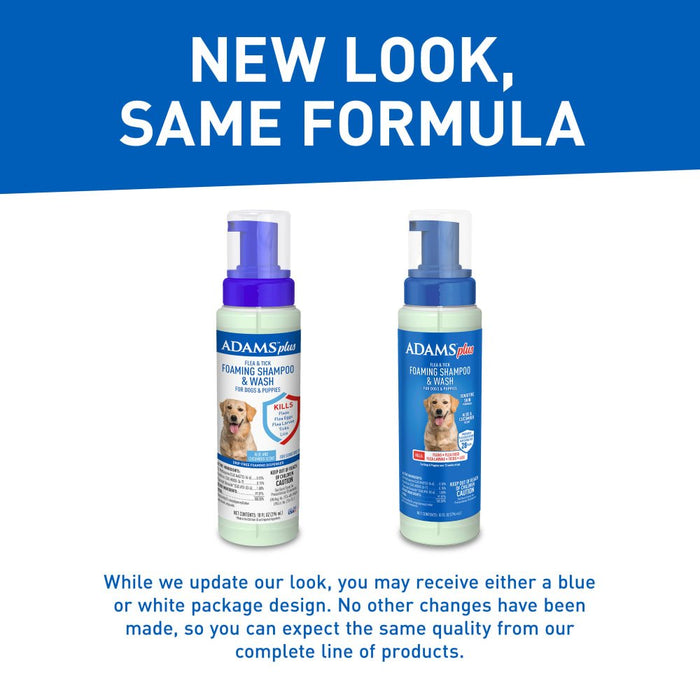 ADAMS Plus Flea & Tick Foaming Shampoo & Wash for Dogs & Puppies Over 12 Weeks, Sensitive Skin Flea Treatment, 10 oz - FAAAM - 10 oz - 1 - 7