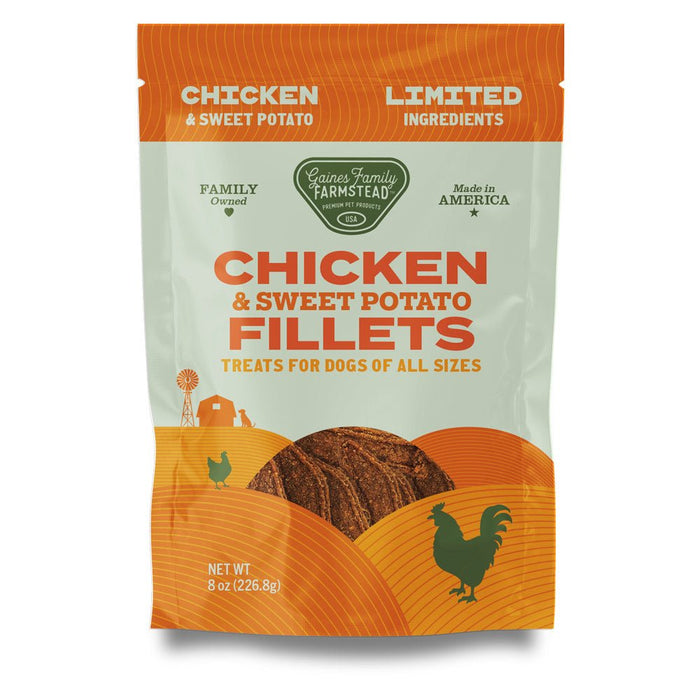 All Natural Meat & Sweet Potato Fillets Dog Treats – Limited Ingredient, Made in USA - GFFQ - 8 oz - Chicken and Sweet Potato - 2