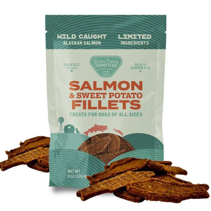 All Natural Meat & Sweet Potato Fillets Dog Treats – Limited Ingredient, Made in USA - GFFQ - 8 oz - Chicken and Sweet Potato - 6