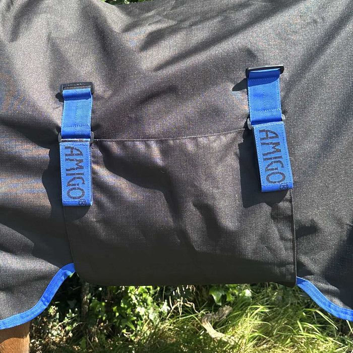 Amigo Foal Turnout Blanket 900D Ripstop - 200g Insulation, Adjustable Fit & Safety Reflective - FOXAY - Black - 30" - 3