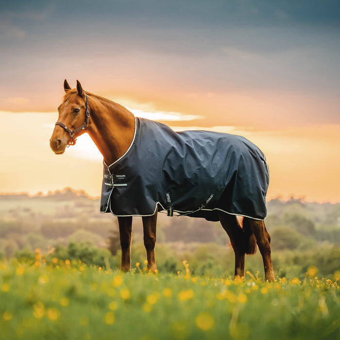 Amigo Ripstop 900D, 200g Turnout Blanket - Waterproof, Breathable Midweight Horse Rug - FOXD - Witney Navy - 66" - 1