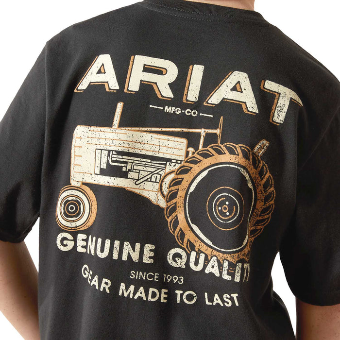 Ariat Boys Short Sleeve Tee - AI8MW - Gramps Tractor - Black - XSmall - 7