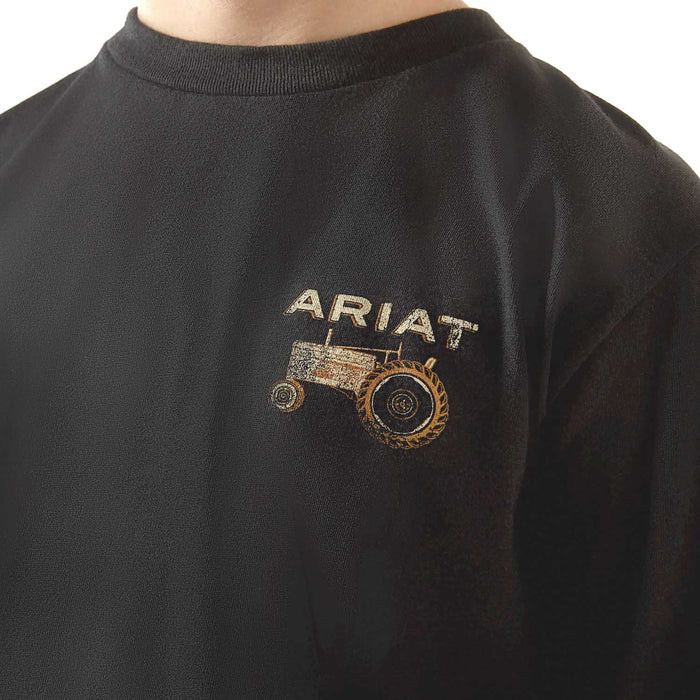 Ariat Boys Short Sleeve Tee - AI8MW - Gramps Tractor - Black - XSmall - 8
