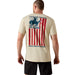 Ariat Mens Classic Fit Short Sleeve Shirt, Patriotic Freedom Western Graphic Tee - AI9DN - Natural - Small - Each - 1