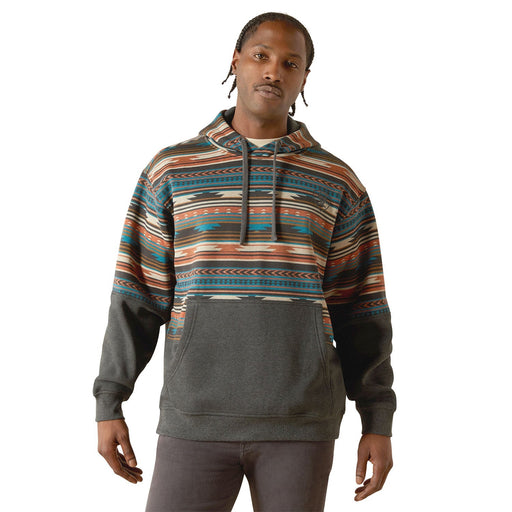 Ariat Mens Print Hoodie - AI8GQ - Rust Serape - Small - Each - 1