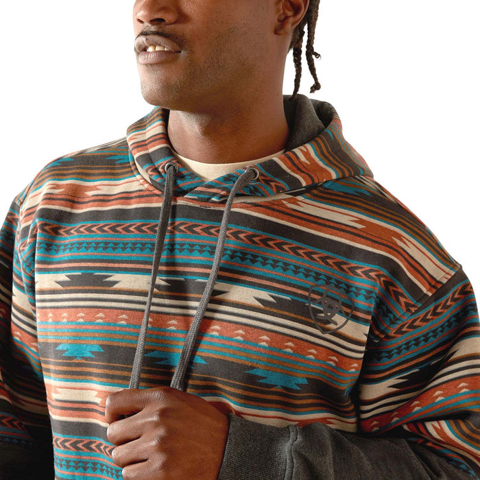 Ariat Mens Print Hoodie - AI8GQ - Rust Serape - Small - Each - 3