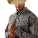 Ariat Mens Pro Series Western Classic Long Sleeve Snap Front Shirt - AI9EL - Gray Stripe - Small - 1 ct - 3