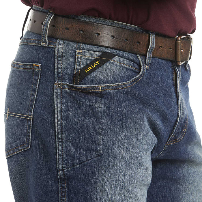 Ariat Men's Rebar M3 Loose DuraStretch Basic Stackable Straight Leg Jean - AI5B4 - Sierra Blue - 30x30 - 3