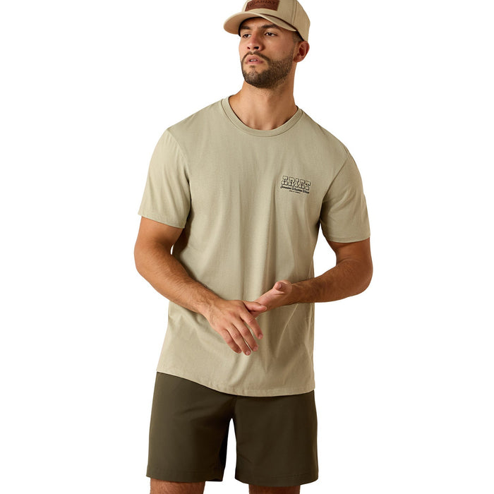 Ariat Mens Short Sleeve Shirt, Porcupine Posse Western Graphic Tee - AI9DA - Tan - Small - Each - 3