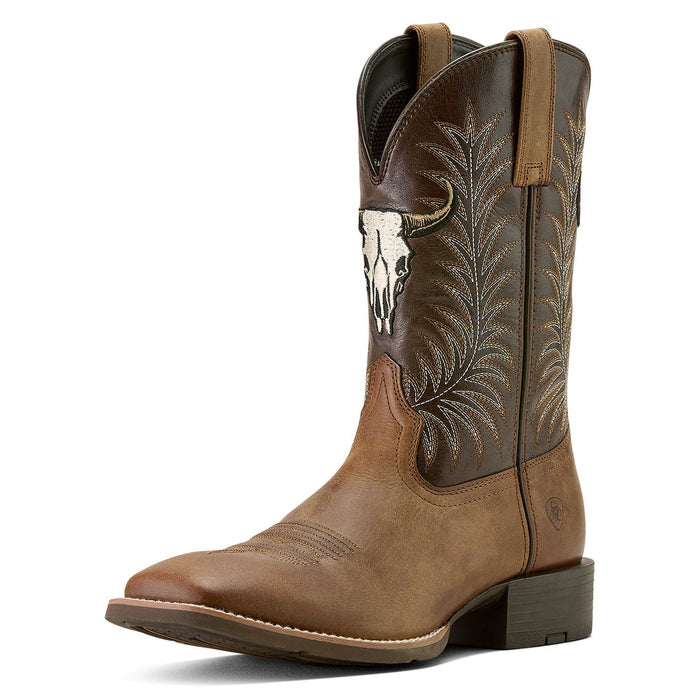 Ariat Men's Sport Steer Skull Boots - AI6BW - Sandstorm & Chocolate - 7 D - 3