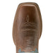 Ariat Mens Steadfast Wide Square Toe Leather Cowboy Boot – Comfortable All - Day Western Work Boot - AIBK7 - Brown with Baby Blue - 8 D - 6