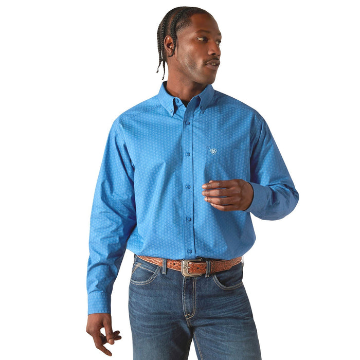 Ariat Mens Stratford Classic Fit Long Sleeve Shirt - AI8HU - Royal Blue - Small - Each - 1