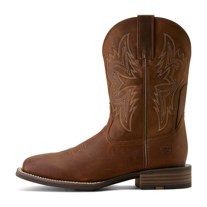 Ariat Mens Western Big Rig Wide Square Toe Cowboy Boot – Comfortable Durable Leather Work Boot - AIBLQ - Brown - 10 EE - 4