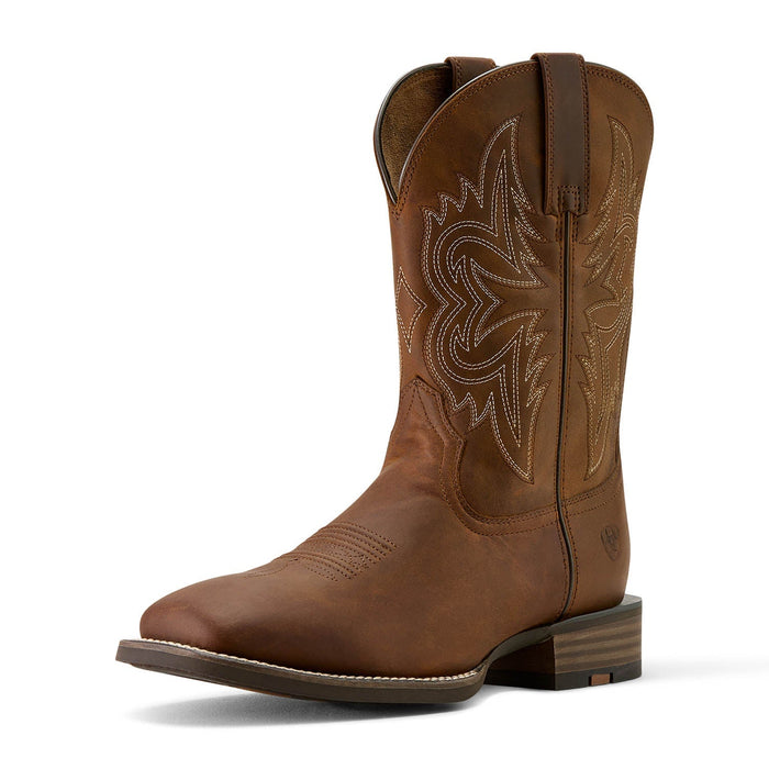 Ariat Mens Western Big Rig Wide Square Toe Cowboy Boot – Comfortable Durable Leather Work Boot - AIBLQ - Brown - 10 EE - 3
