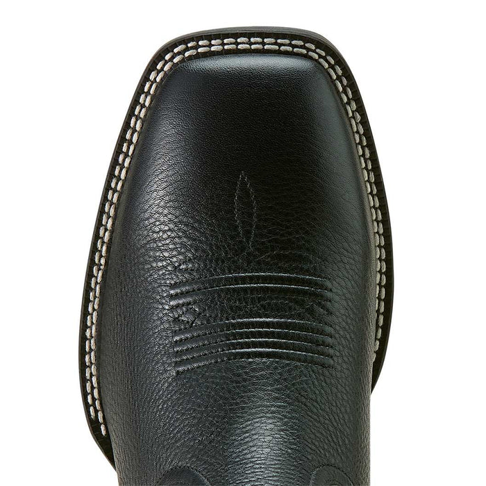 Ariat Mens Western Big Rig Wide Square Toe Cowboy Boot – Comfortable Durable Leather Work Boot - AIBLX - Black - 10 EE - 16