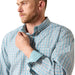 Ariat Men's Wrinkle Free Antonio Classic Fit Long Sleeve Shirt - AI9HL - Angel Blue Plaid - Small - 1 ct - 3