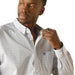 Ariat Mens Wrinkle Free "Declan" Classic Fit Long Sleeve Shirt – Iron - Free Button - Front Shirt - AIBAL - White - Small - 3