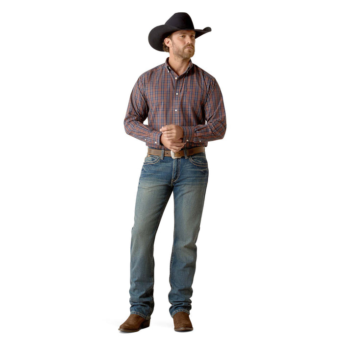 Ariat Men's Wrinkle Free Iker Longsleeve Shirt - AI582 - Navy - Small - 1