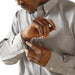 Ariat Mens Wrinkle Free Solid Classic Fit Long Sleeve Shirt - AI8GE - Solid Grey - Small - Each - 3