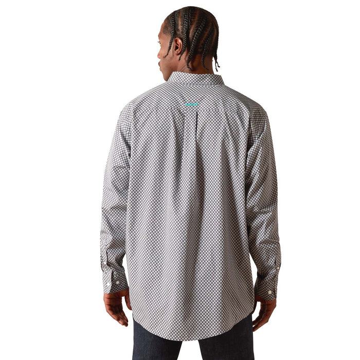 Ariat Mens Wrinkle Free Solid Classic Fit Long Sleeve Shirt - AI8GK - Dark Grey - Small - Each - 6