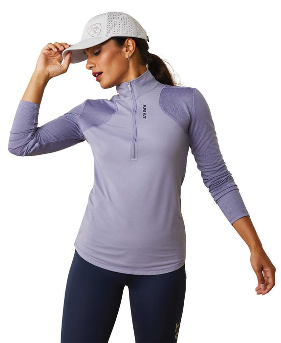 Ariat Women's Breathe 1/4 Zip Baselayer - AI277 - Dusky Granite - Large - 36