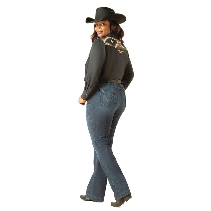 Ariat Womens Frazey High Rise Slim Trouser Jeans - AI8LE - Blue - 27 R - Each - 2