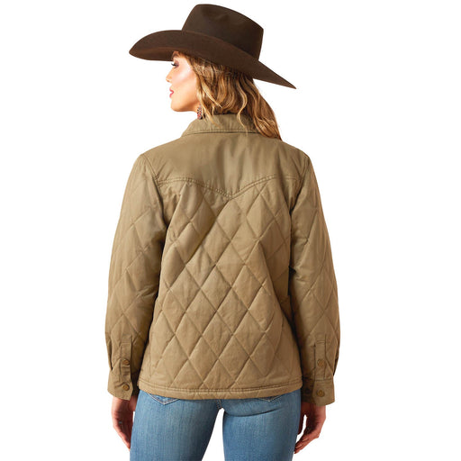 Ariat Womens Grizzly Quilted Barn Jacket – Warm Wind - Resistant Fleece - Lined Workwear Jacket - AIBBH - Green - Small - Each - 2