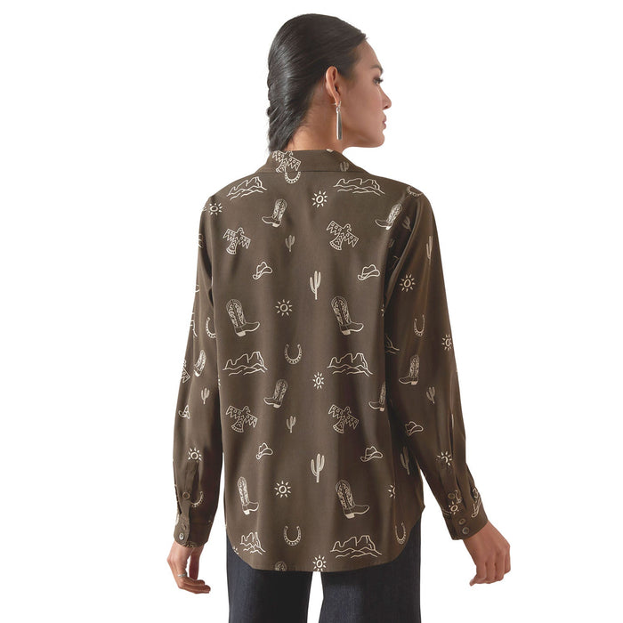 Ariat Womens Homestyle Shirt - AI8EM - Layla Print - Small - Each - 2