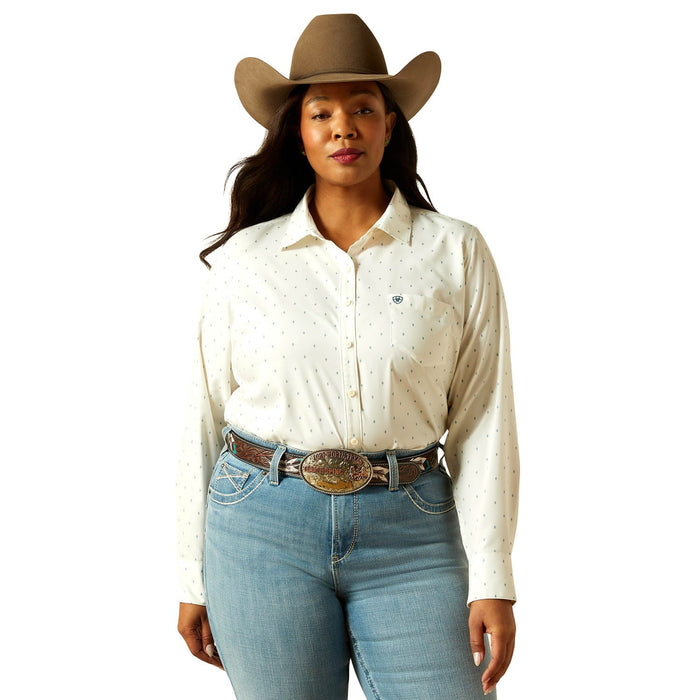 Ariat Women's Kirby Pro Shirt – Long Sleeve, Athletic Fit, UV Protection, Riding & Outdoor Wear - AI8G - White - Small - Each - 4