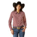 Ariat Women's Kirby Wrinkle - Free Long Sleeve Shirt – Figure - Flattering, Equestrian Performance Top - AI8M - Cabernet - Small - 7