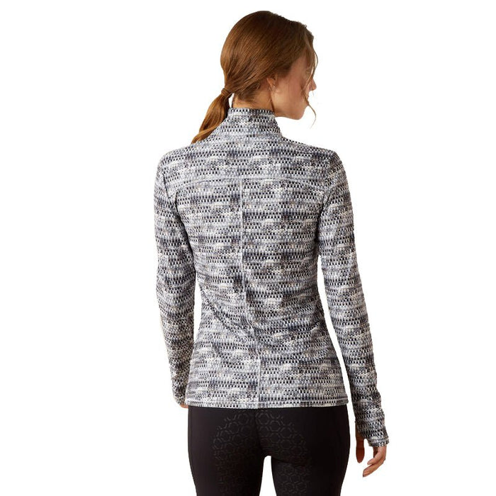 Ariat Women's Lowell 3.0 Long Sleeve 1/4 Zip Baselayer Shirt – Soft, Breathable, Performance Riding Top - AIBEW - Autimn Batik - Xsmall - 2