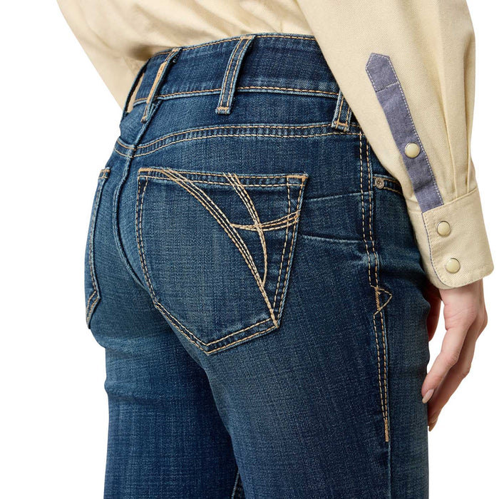 Ariat Women's Mid Rise Fiona Boot Cut Jeans - Stretchy Everyday Western Wear - AI3CW - Blue - 25 R - 1 ct - 4