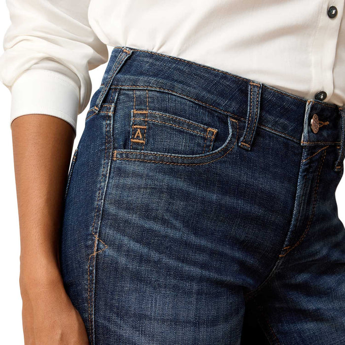 Ariat Women's Perfect Rise Maddie Trouser Jeans - Boot Cut - AI3DE - Denim Blue - 24 R - 1 ct - 3