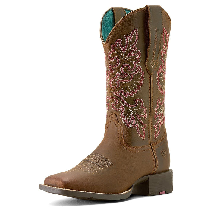 Ariat Women's Round Up Wide Square Toe StretchFit Boots - AI6BM - Sassy Brown - 7 - Pair - 3