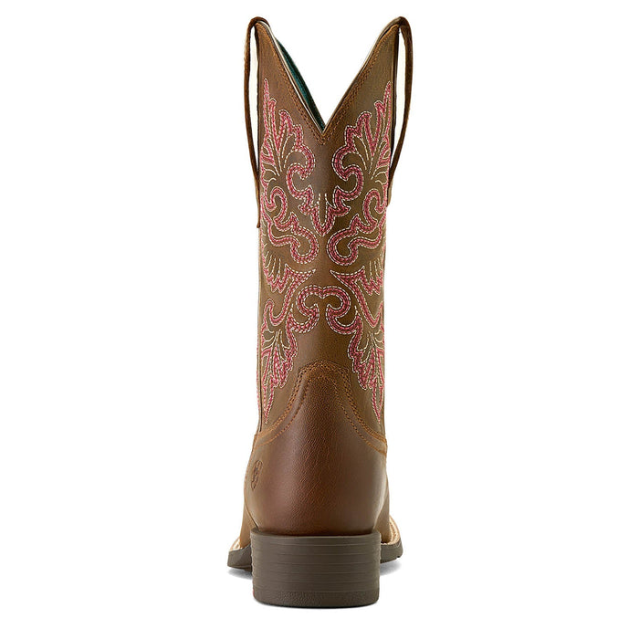 Ariat Women's Round Up Wide Square Toe StretchFit Boots - AI6BM - Sassy Brown - 7 - Pair - 5