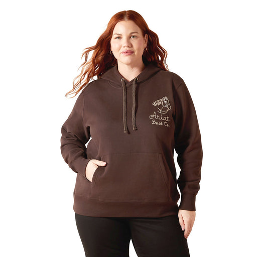 Ariat Womens Stitched Hoodie - AI8DH - Brown - Small - Each - 1