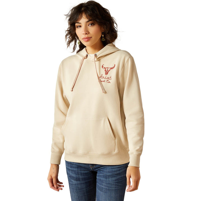 Ariat Womens Stitched Hoodie - AI8DN - Oyster Grey - Small - Each - 4