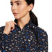 Ariat Womens Sunstopper 2.0 1/4 Zip Long Sleeve Baselayer -  - Small - Black Busy Pont Print - 7