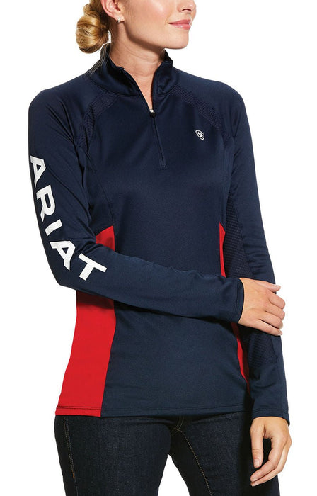 Ariat Women's Sunstopper Team 2.0 1/4 Zip Baselayer - AIHF-disc - Small - 2