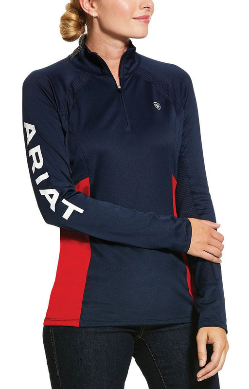 Ariat Women's Sunstopper Team 2.0 1/4 Zip Baselayer - AIHF-disc - Small - 2