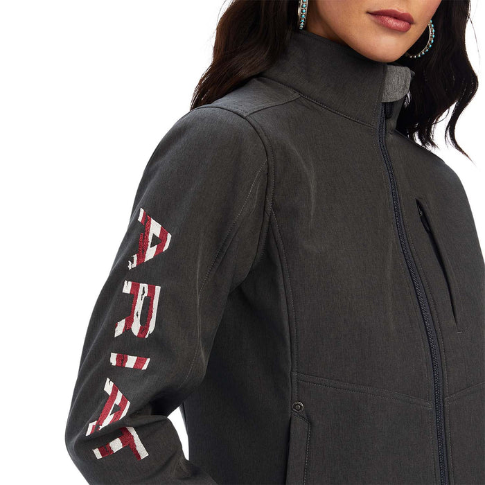 Ariat Women's Team Patriot Softshell Jacket, Heather Charcoal - AI1FT - Medium - 3