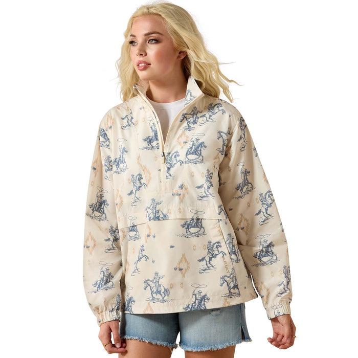 Ariat Women's Whisper Pullover Jacket – Lightweight Water - Repellent Windbreaker - AIBMJ - Southwest Rodeo - XSmall - 9