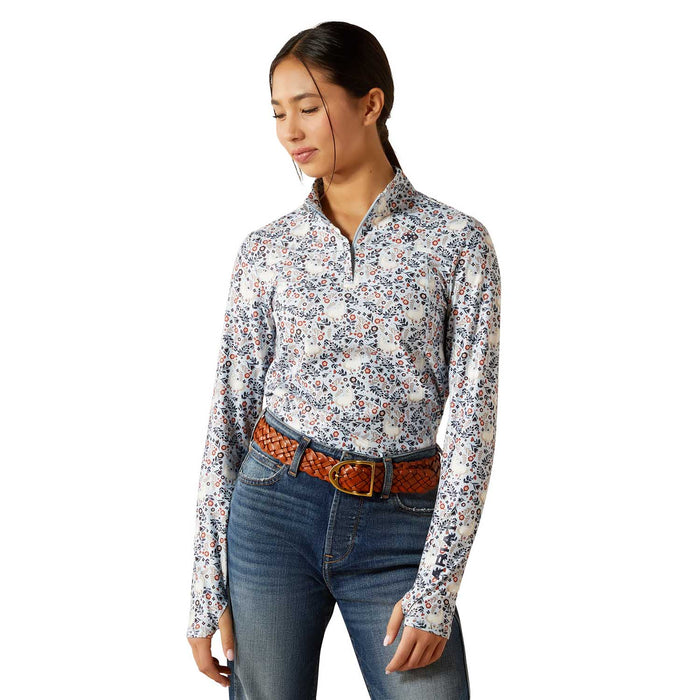 Ariat Youth Lowell 3.0 1/4 Zip Performance Baselayer - UV Protection and Thumbholes - AIBDV - Xsmall - Each - 1