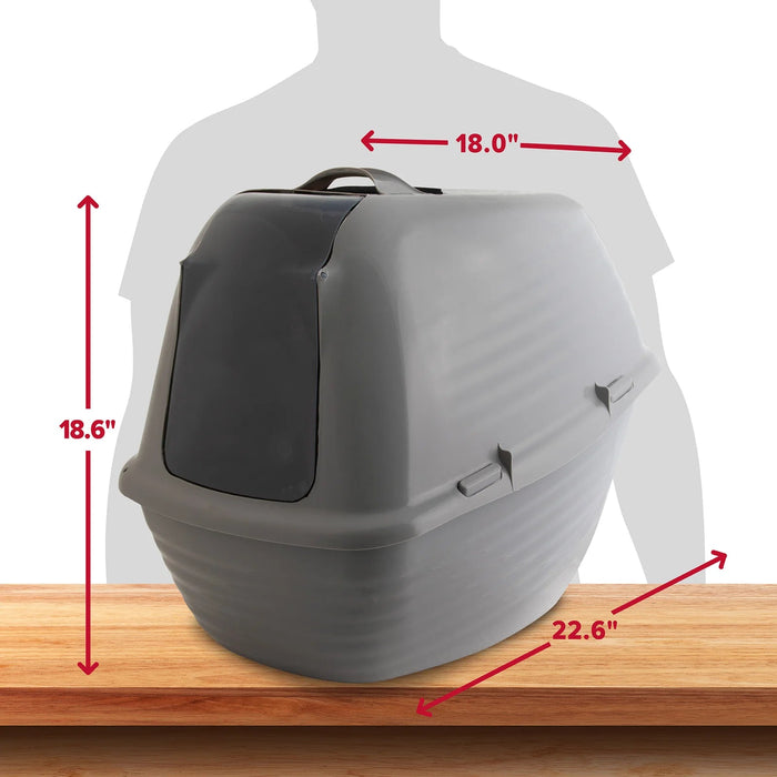 Arm & Hammer Hooded Wave Litter Box - DKY5 - Gray - Jumbo - 3