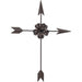 Arrow Cross with Flower Wall Hanging - JTIA97 - Silver - 1